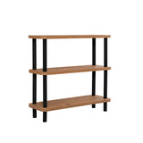 Regale Step aus melaminbeschichteten Holz und Buche in Schwarz und Atlantik-Kiefer, 80×28×75 cm von Hanah Home – Bild 3
