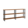Regale Zen aus melaminbeschichteten Holz und Buche in Schwarz und Atlantik-Kiefer, 180×35×74 cm von Hanah Home – Bild 3