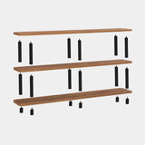 Regale Zen aus melaminbeschichteten Holz und Buche in Schwarz und Atlantik-Kiefer, 180×35×74 cm von Hanah Home – Bild 4