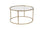 Runder Couchtisch Aurum aus gehärtetem Glas und Metall 80Ø von Hanah Home – Bild 5