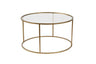 Runder Couchtisch Aurum aus gehärtetem Glas und Metall 80Ø von Hanah Home – Bild 5