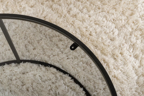 Runder Couchtisch Aurum aus gehärtetem Glas und Metall in Schwarz und Grau 80Ø von Hanah Home – Bild 4