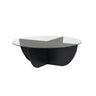 Runder Couchtisch Liya aus Glas und Holz 90Ø - ZEN ZONE Furniture