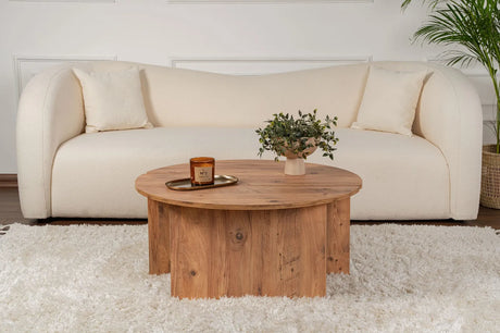 Runder Couchtisch Moira aus Holz 90Ø von Hanah Home – Bild 4