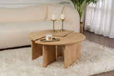 Runder Couchtisch Moira aus Holz in Eiche 90Ø von Hanah Home – Bild 1