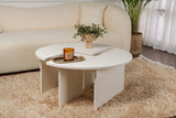 Runder Couchtisch Moira aus Holz in Holzweiß 90Ø von Hanah Home – Bild 1