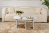 Runder Couchtisch Moira aus Holz in Naturweiß 90Ø von Hanah Home – Bild 2