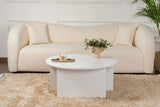 Runder Couchtisch Moira aus Holz in Naturweiß 90Ø von Hanah Home – Bild 4