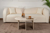 Runder Couchtisch Moira aus Holz in Travertin 90Ø von Hanah Home – Bild 5