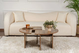 Runder Couchtisch Moira aus Holz in Walnuss 90Ø von Hanah Home – Bild 2