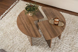 Runder Couchtisch Moira aus Holz in Walnuss 90Ø von Hanah Home – Bild 3