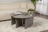 Runder Couchtisch Moira in Betongrau 90Ø von Hanah Home – Bild 1