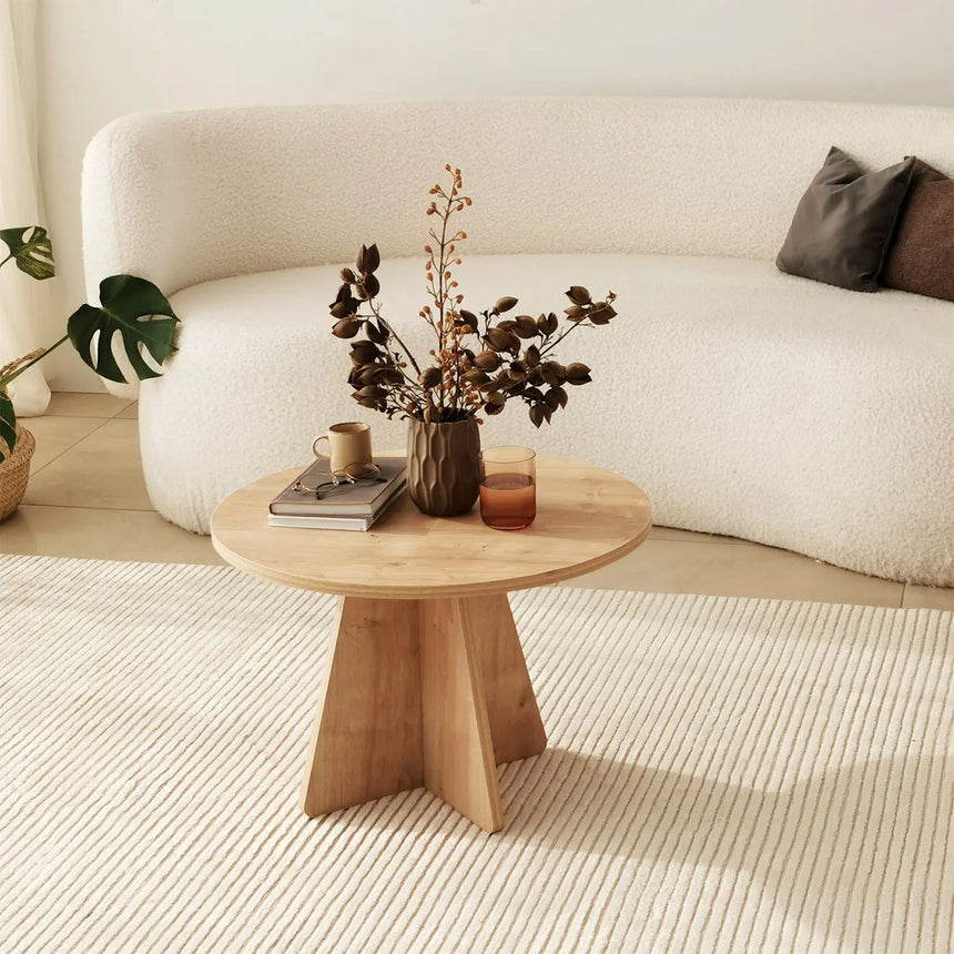 Runder Couchtisch Mushroom aus melaminbeschichteten Holz, 60×60×40 cm von Hanah Home – Bild 1