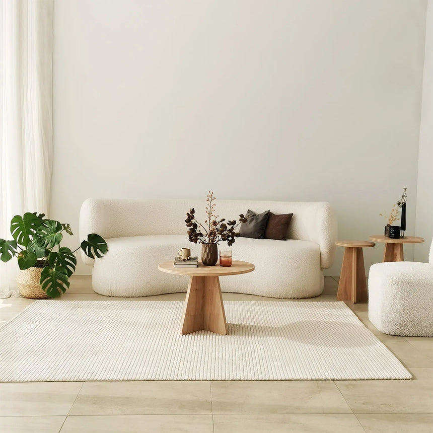 Runder Couchtisch Mushroom aus melaminbeschichteten Holz, 60×60×40 cm von Hanah Home – Bild 4