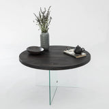 Runder Couchtisch Serenity aus Holz und gehärtetem Glas 70Ø von Hanah Home – Bild 3