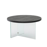 Runder Couchtisch Serenity aus Holz und gehärtetem Glas 70Ø von Hanah Home – Bild 5