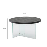 Runder Couchtisch Serenity aus Holz und gehärtetem Glas 70Ø von Hanah Home – Bild 6