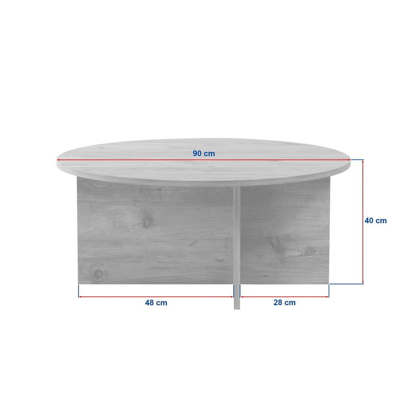 Runder Couchtisch Soleil aus Holz 90Ø - ZEN ZONE Furniture