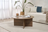 Runder Couchtisch Soleil aus melaminbeschichteter Spanplatte in Walnuss 90Ø von Hanah Home – Bild 2