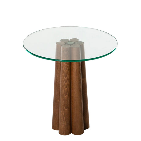 Runder Couchtisch Thales aus Buche und gehärtetem Glas 50Ø von Hanah Home – Bild 10