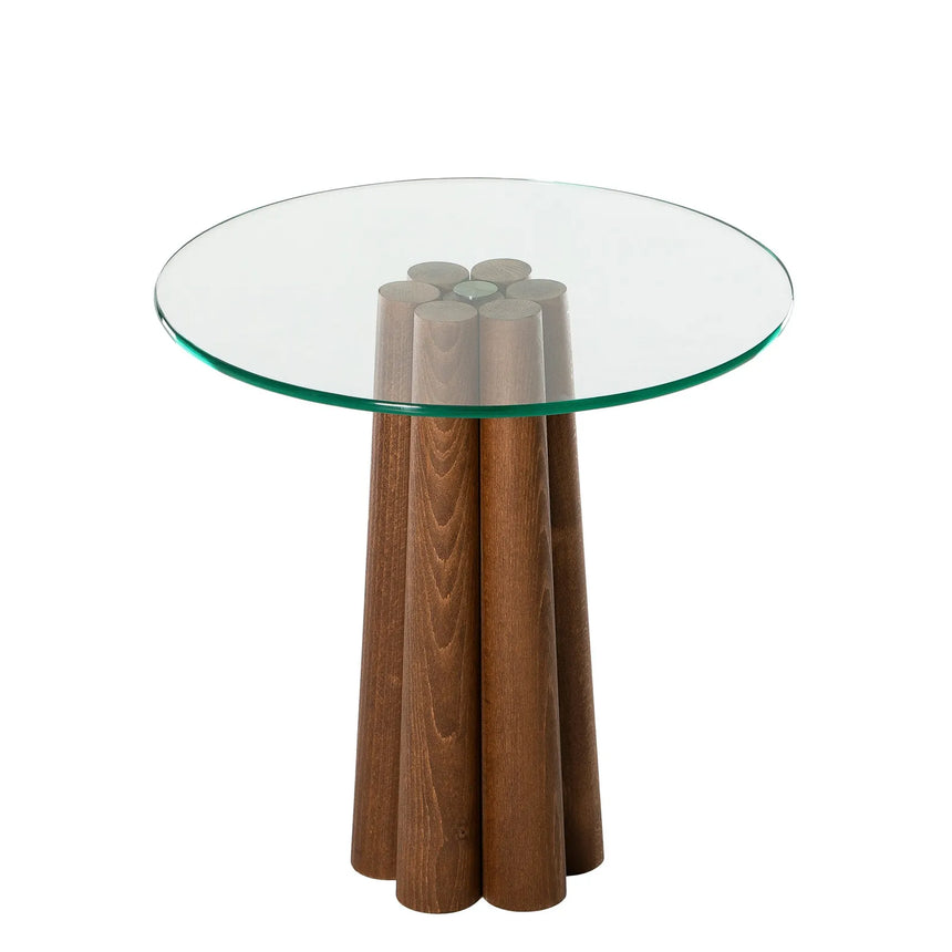 Runder Couchtisch Thales aus Buche und gehärtetem Glas 50Ø von Hanah Home – Bild 10