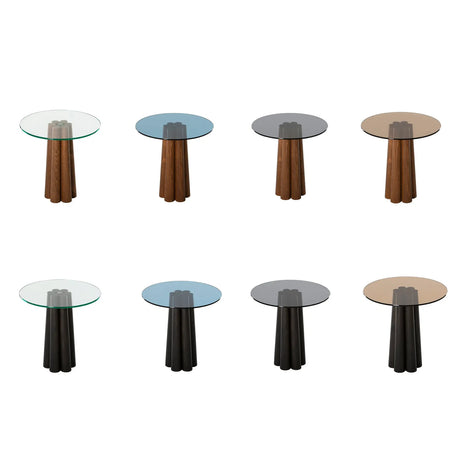 Runder Couchtisch Thales aus Buche und gehärtetem Glas 50Ø von Hanah Home – Bild 11