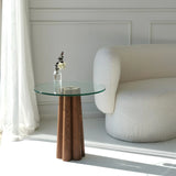 Runder Couchtisch Thales aus Buche und gehärtetem Glas 50Ø von Hanah Home – Bild 2