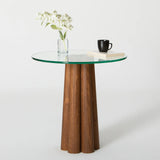 Runder Couchtisch Thales aus Buche und gehärtetem Glas 50Ø von Hanah Home – Bild 7