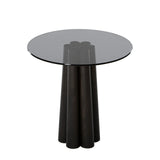 Runder Couchtisch Thales aus Buche und gehärtetem Glas in Schwarz und Dunkelgrau 50Ø von Hanah Home – Bild 11