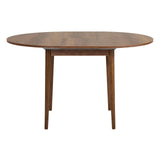 Runder Esstisch Viona aus melaminbeschichteten Holz in Barok Walnuss, 100×100×75 cm von Hanah Home – Bild 5
