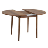 Runder Esstisch Viona aus melaminbeschichteten Holz in Barok Walnuss, 100×100×75 cm von Hanah Home – Bild 7