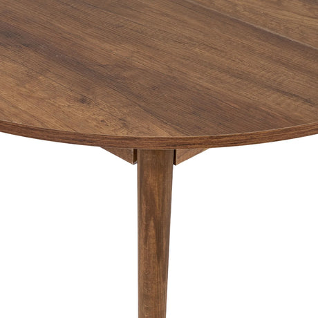 Runder Esstisch Viona aus melaminbeschichteten Holz in Barok Walnuss, 100×100×75 cm von Hanah Home – Bild 8