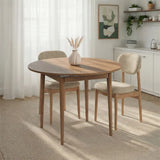 Runder Esstisch Viona aus melaminbeschichteten Holz in Kafkas Eiche, 100×100×75 cm von Hanah Home – Bild 3
