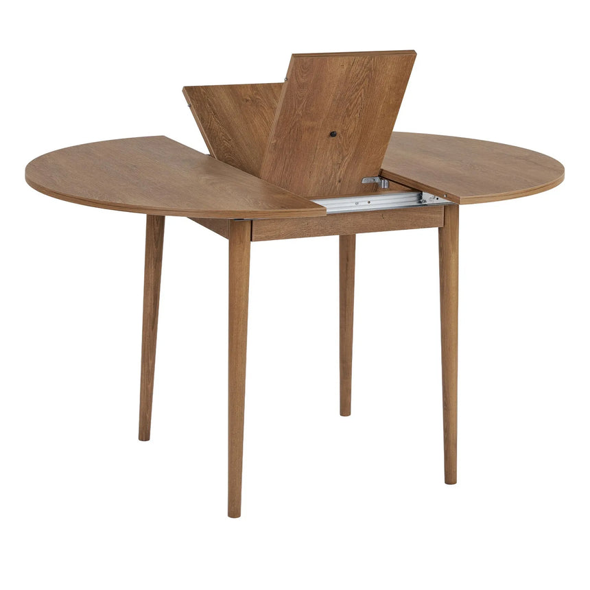 Runder Esstisch Viona aus melaminbeschichteten Holz in Kafkas Eiche, 100×100×75 cm von Hanah Home – Bild 6