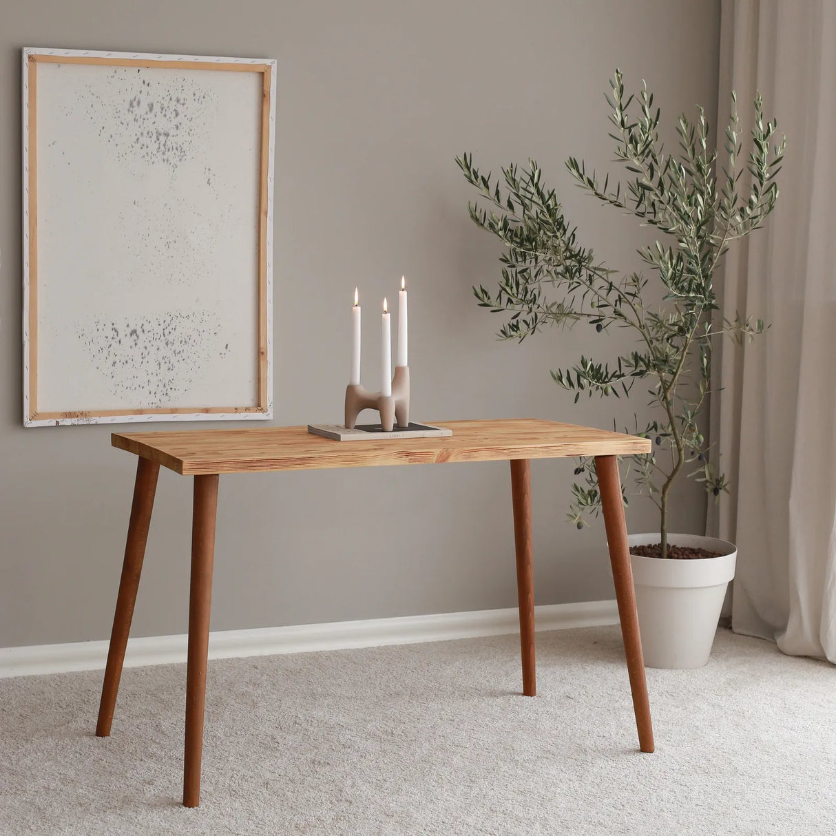 Schreibtisch Cozy aus massivem Kiefernholz, 110×60×73 cm von Hanah Home – Bild 2