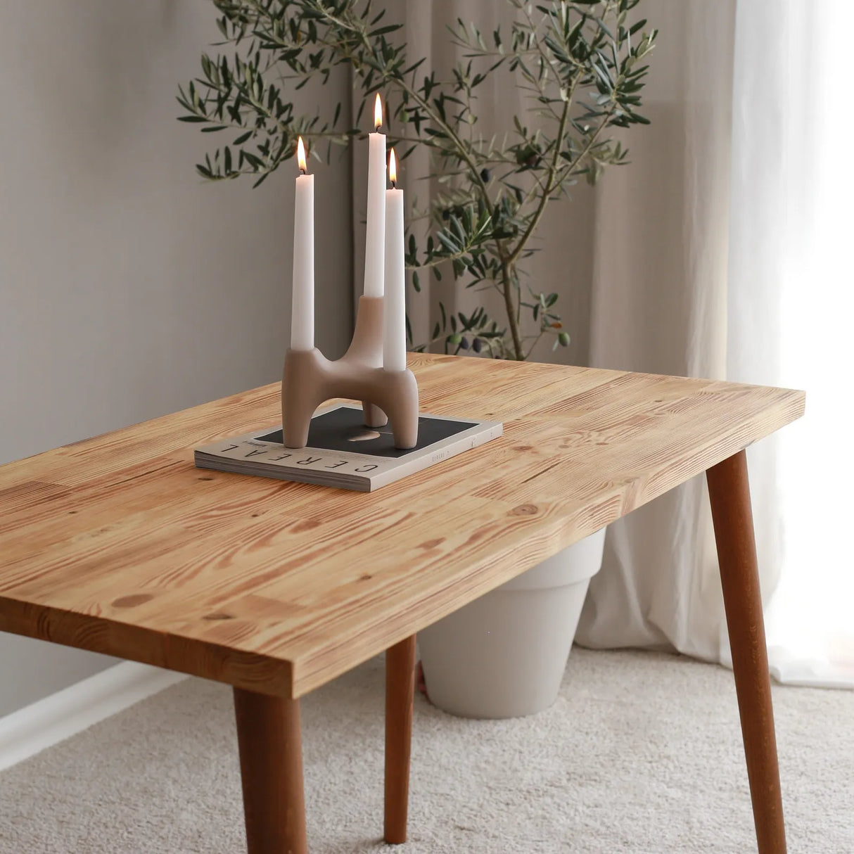 Schreibtisch Cozy aus massivem Kiefernholz, 110×60×73 cm von Hanah Home – Bild 3
