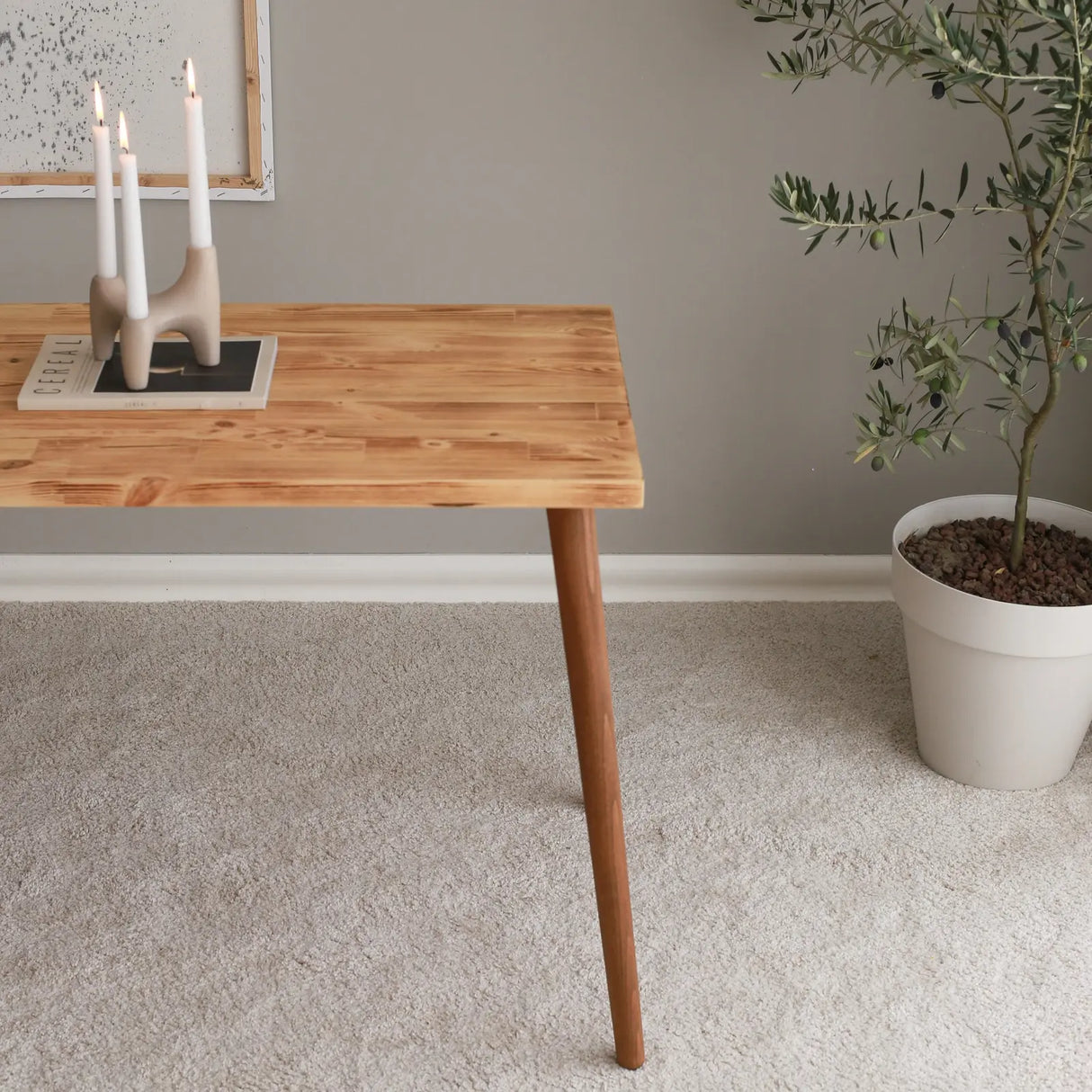 Schreibtisch Cozy aus massivem Kiefernholz, 110×60×73 cm von Hanah Home – Bild 4