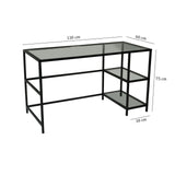 Schreibtisch Master aus Metall und gehärtetem Glas, 130×60×75 cm von Hanah Home – Bild 10
