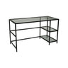 Schreibtisch Master aus Metall und gehärtetem Glas, 130×60×75 cm von Hanah Home – Bild 11