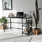Schreibtisch Master aus Metall und gehärtetem Glas, 130×60×75 cm von Hanah Home – Bild 4