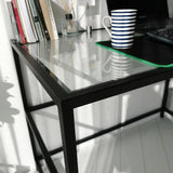 Schreibtisch Master aus Metall und gehärtetem Glas, 130×60×75 cm von Hanah Home – Bild 9