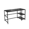 Schreibtisch Master aus gehärtetem Glas und Metall in Schwarz und Rauch, 130×60×75 cm von Hanah Home – Bild 10