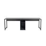 Schreibtisch Twin Study Desk aus Metall und melaminharzbeschichteten Holz in Atlantische Kiefer und Schwarz, 240×60×74 cm - ZEN ZONE Furniture