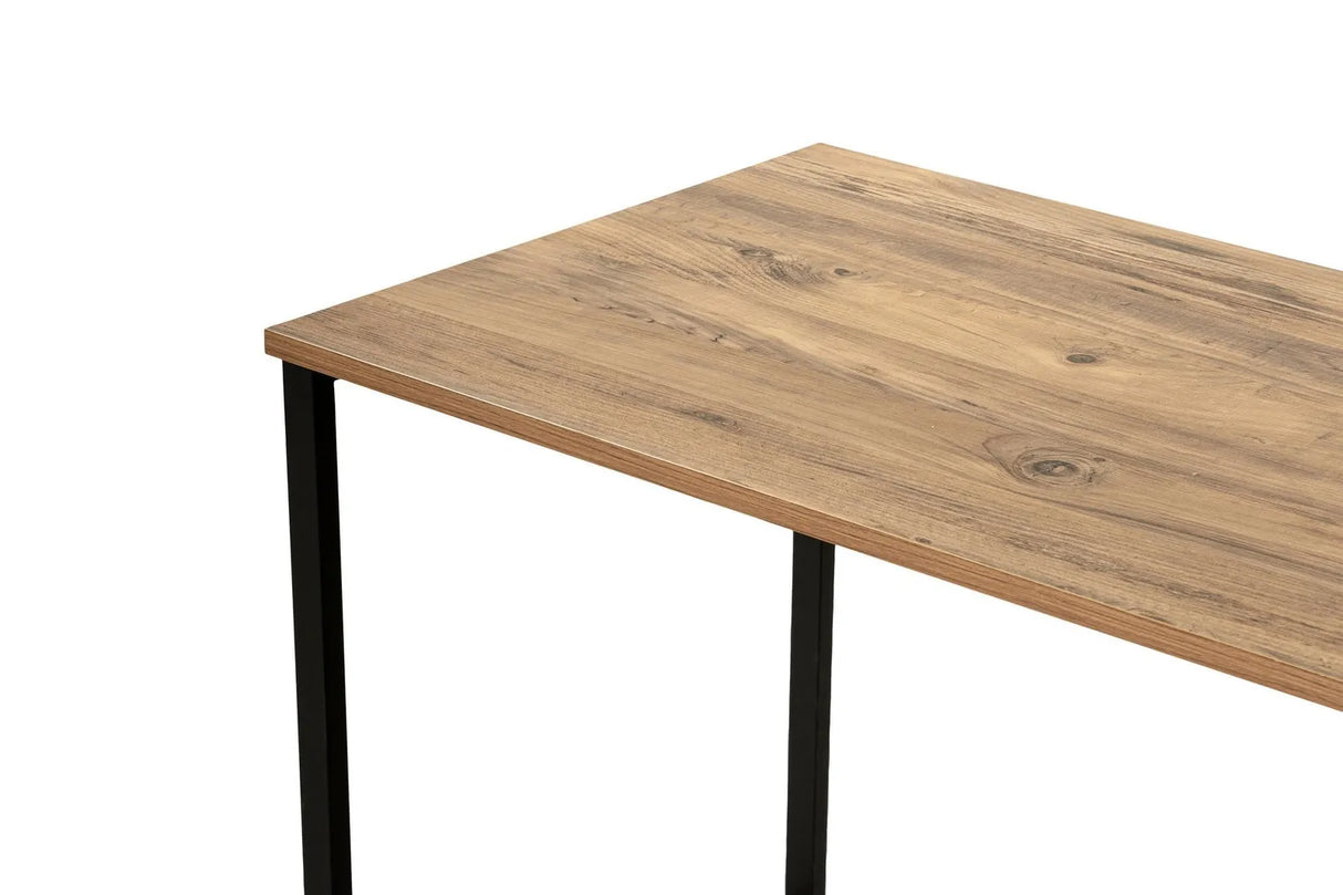 Schreibtisch Twin Study Desk aus Metall und melaminharzbeschichteten Holz in Atlantische Kiefer und Schwarz, 240×60×74 cm von Hanah Home – Bild 6