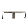 Schreibtisch Twin Study Desk aus Metall und melaminharzbeschichteten Holz in Atlantische Kiefer und Schwarz, 240×60×74 cm - ZEN ZONE Furniture