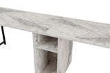 Schreibtisch Twin Study Desk aus Metall und melaminharzbeschichteten Holz in Freesie-Marmor und Schwarz, 240×60×74 cm von Hanah Home – Bild 6