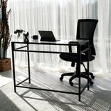 Schreibtische Network aus gehärtetem Glas und Metall, 100×45×75 cm von Hanah Home – Bild 1