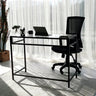 Schreibtische Network aus gehärtetem Glas und Metall, 100×45×75 cm von Hanah Home – Bild 1