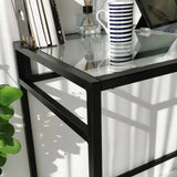 Schreibtische Network aus gehärtetem Glas und Metall, 100×45×75 cm von Hanah Home – Bild 9