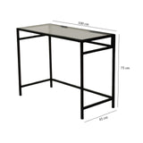 Schreibtische Network aus gehärtetem Glas und Metall in Schwarz und Rauch, 100×45×75 cm von Hanah Home – Bild 9